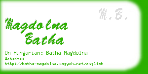 magdolna batha business card